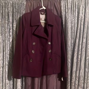 Purple/plum xs pea coat